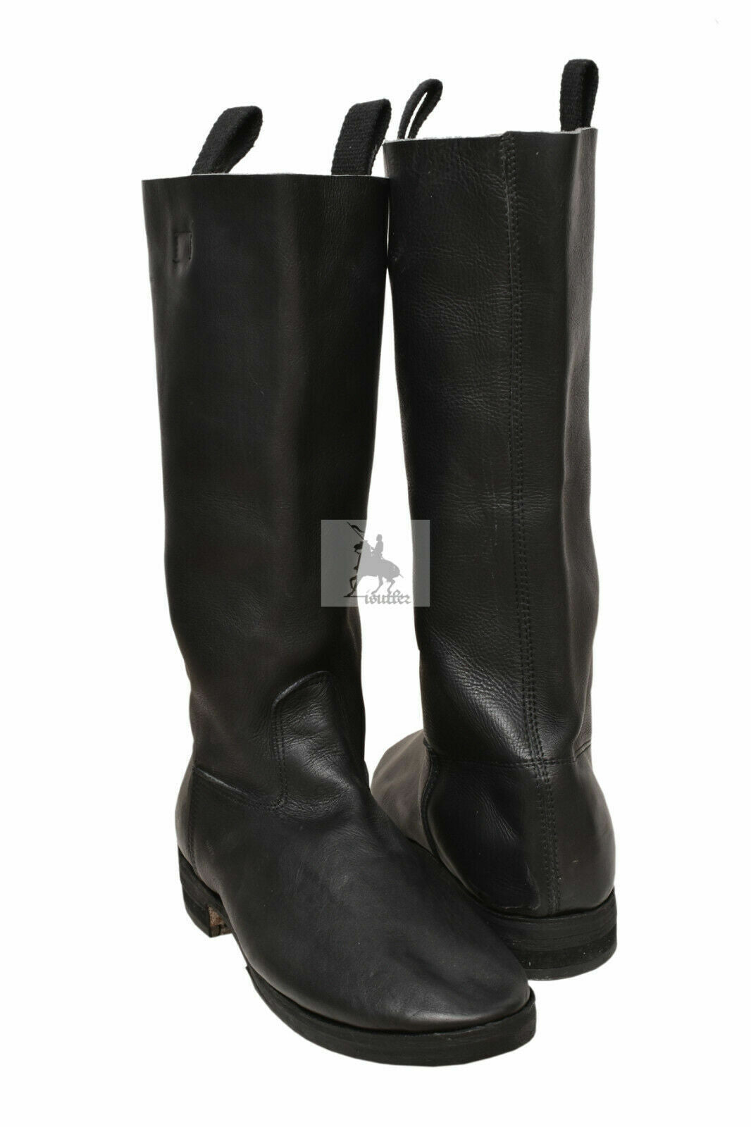 Handmade Boot - Army Boot Long - Black Leather Boot Long